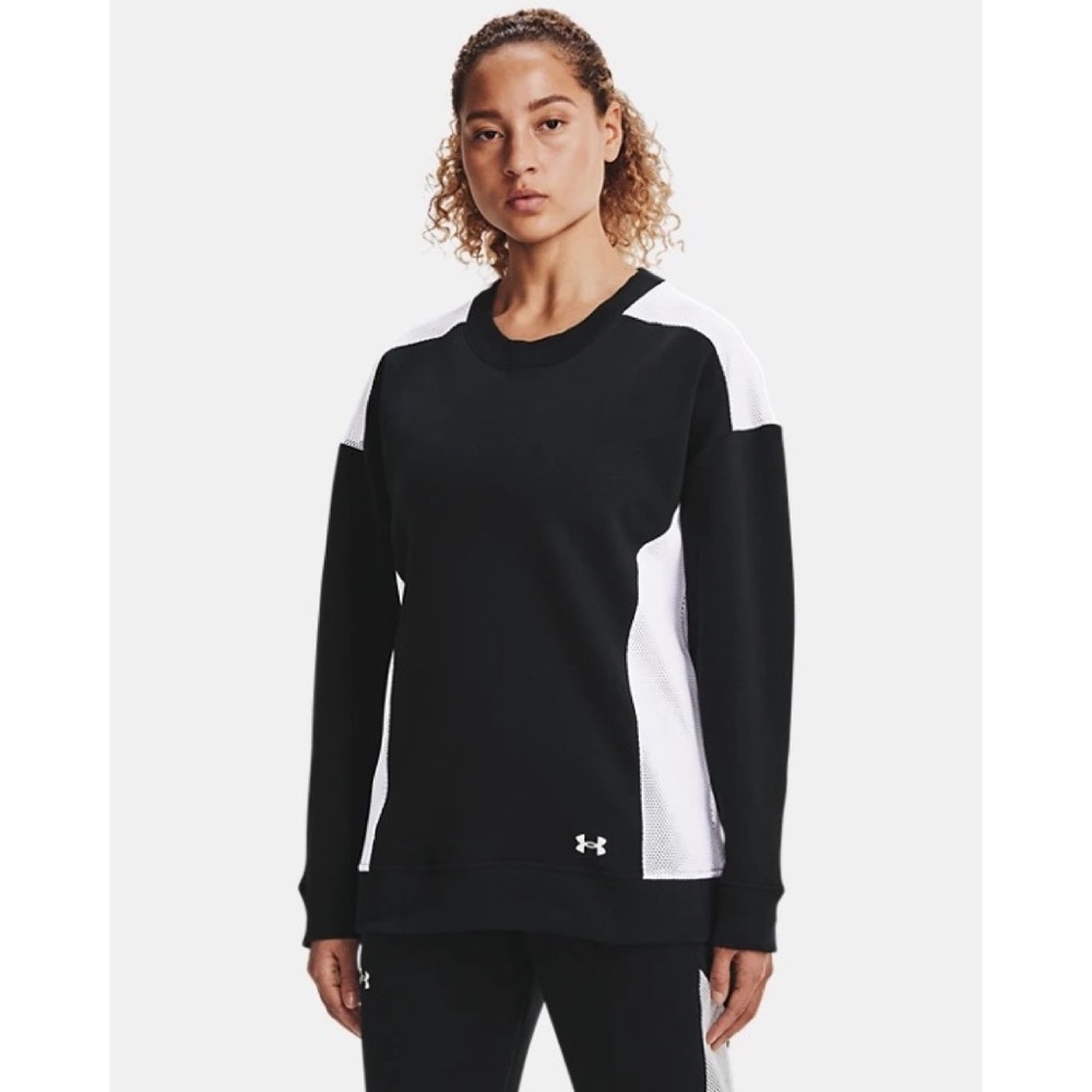 NEW Under Armour Oversized Volleyball Pullover Black & White Size XL